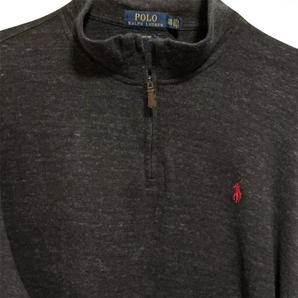 Polo Ralph Lauren Other - Polo Ralph Lauren Men’s Big and Tall Estate Rib Pullover Dark Gray XXL